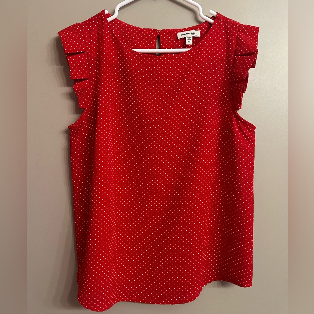 Monteau Flutter Sleeve Blouse
